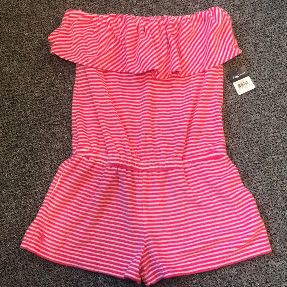 Girls Ralph Lauren Terry romper 8/10 EUC